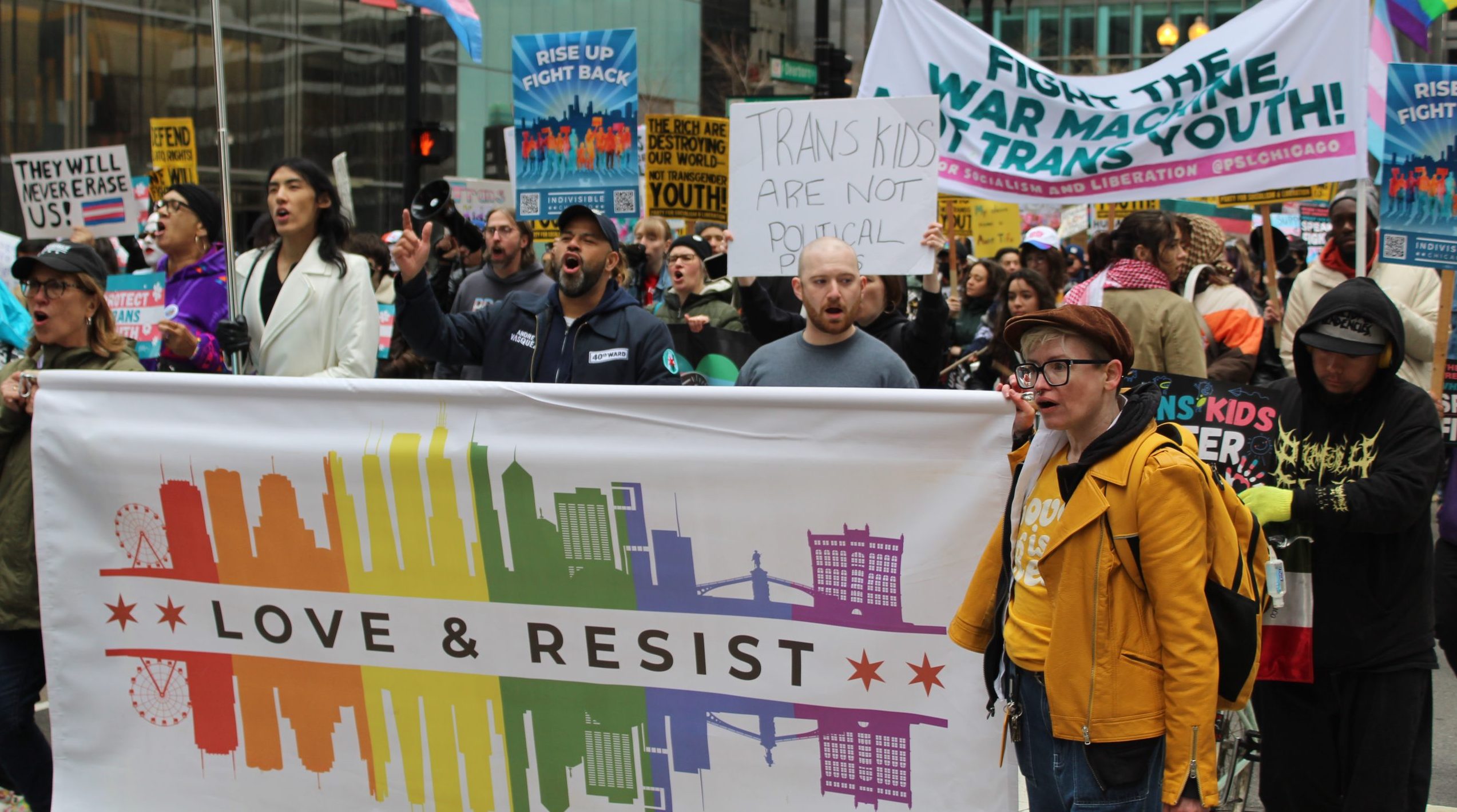 ‘Allyship isn’t enough anymore’: Chicago Trans Visibility rally calls for action on trans rights